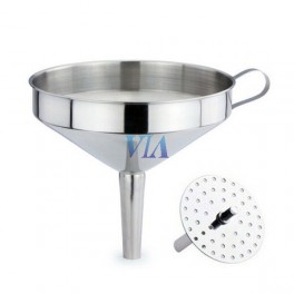 INOX FUNNEL WITH FILTER DIAMETER 120 mm