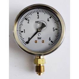 MANÓMETRO 0 A 1,6 BAR 1/4" PARA BOMBIN CON GLICERINA