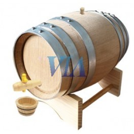 MINI FÛTS EN BOIS AVEC SUPPORT ET ROBINET 20 LITRES