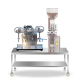 CENTRO COMB. LL&T - LLENADO VACIO ELEC. 4 CAÑOS / TAPADORA V12 /MESA INOX 1250X500X745