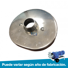 TAPA INOX TRASERA AGUJERO BOMBA MAXI 80