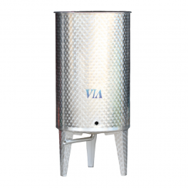 DEPOSITO 300 LTS. APROX., S/LLENO, F/CONICO, PATAS INOX, SIN BOCA INFERIOR
