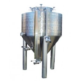 stainless steel jacketed tank 60º conical bottom