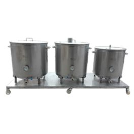 MACERATED AND COOKING EQUIPMENT THREE POTS ON A LEVEL