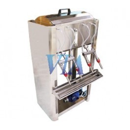 SEMI-AUTOMATIC INOX FILLER VERSION OF FOUR-SPOUTS TABLE FILLING PUMP AND PROBE