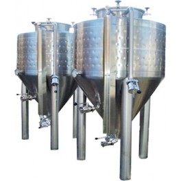 CUVE INOXYDABLE 304, CONIQUE 60º AVEC CHEMISE 620 LTRS
