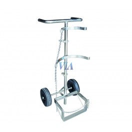 CHARIOT EN ACIER INOXYDABLE BOUTEILLES GAZ MOD. SULFUREUX