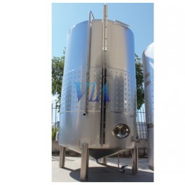 TANK 10,000L STANDARD CONICAL FUND REMOVED TUBE OVAL LOWER DOOR ROUND UPPER DOOR AISI 316