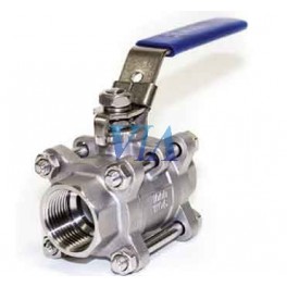BALL VALVE 3 PIECE BALL INOX AISI 316 THREAD 3/8"